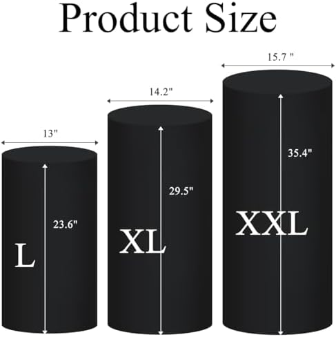 Cylinder Pedestal Stand Covers Spandex Flexible Display Box Stand Covers for Birthday Party Wedding Baby Shower, alternate