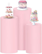 Cylinder Pedestal Stand Covers Spandex Flexible Display Box Stand Covers for Birthday Party Wedding Baby Shower