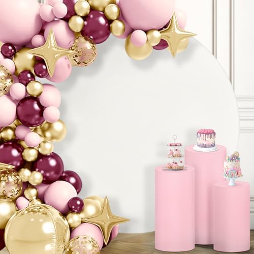 Cylinder Pedestal Stand Covers Spandex Flexible Display Box Stand Covers for Birthday Party Wedding Baby Shower, alternate