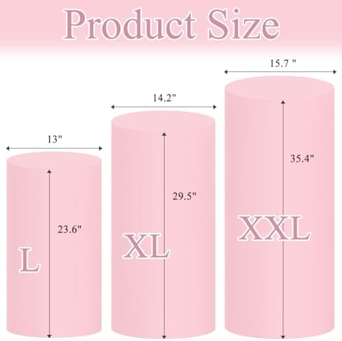Cylinder Pedestal Stand Covers Spandex Flexible Display Box Stand Covers for Birthday Party Wedding Baby Shower, alternate