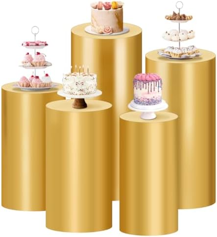 Cylinder Pedestal Stand Covers Spandex Flexible Display Box Stand Covers for Birthday Party Wedding Baby Shower