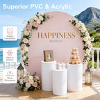Cylinder Pedestal Stands for Party,3Pcs Pedestal Display Plinth Pillars, Cake Stand for Party, Wedding in 3Pcs, alternate