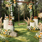 Cylinder Stands for Party, 3 PCS Foldable Cilindros Para Fiestas Redondos Blancos Cake Pedestal Stand With, alternate view 3