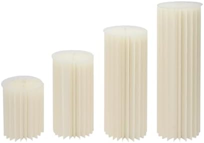 Cylinder Stands for Party, Set of 4, Foldable Pedestal Stand, White Cake Stands for Party, Columns and Pillars, alternate