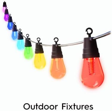 Cync GE Dynamic Effects Smart Cafe Lights, Color Changing Patio String Lights, Compatible with Alexa and Google, alternate