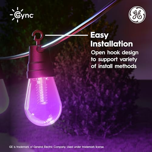 Cync GE Dynamic Effects Smart Cafe Lights, Color Changing Patio String Lights, Compatible with Alexa and Google, alternate