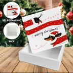 Dachshund Christmas Decor, Merry Christmas Weiner Dog Decorations, alternate view 2