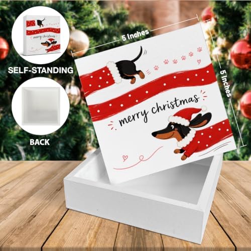Dachshund Christmas Decor, Merry Christmas Weiner Dog Decorations, alternate view 2