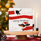 Dachshund Christmas Decor, Merry Christmas Weiner Dog Decorations, alternate view 3
