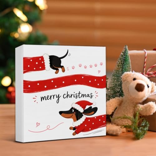 Dachshund Christmas Decor, Merry Christmas Weiner Dog Decorations, alternate view 5