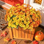 Daisy Artificial Flowers for Outdoors Summer Fall Decoration, 6 Bundles Fake Mums Silk Flowers for Outside Look, alternate