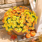 Daisy Artificial Flowers for Outdoors Summer Fall Decoration, 6 Bundles Fake Mums Silk Flowers for Outside Look, alternate
