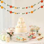 Daisy Felt Garland Groovy Boho Daisy Flower Hanging Banner Summer Floral Garland Hippie Party Decorations for, alternate view