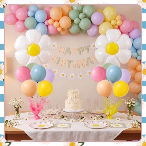 Daisy Party Balloons Stand Kit 6 Sets, Colorful in 40 inches in Colorful, alternate view 2