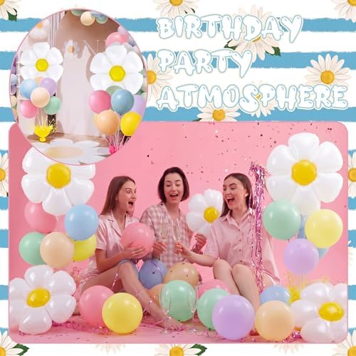 Daisy Party Balloons Stand Kit 6 Sets, Colorful in 40 inches in Colorful, alternate view 4