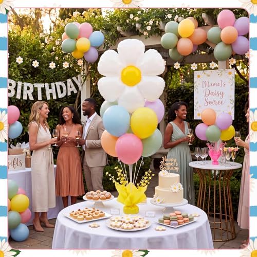 Daisy Party Balloons Stand Kit 6 Sets, Colorful in 40 inches in Colorful, alternate view 6
