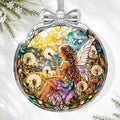 Dandelion Fairy Christmas Ornament for Xmas Tree Decorations Glass 3*3.3 IN