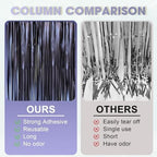 Dark Blue Foil Fringe Backdrop Curtains, 3.3x8.2ft, 3 Pack in 3.3 ft x 8.2 ft in 68 Matte Blue, alternate view 4