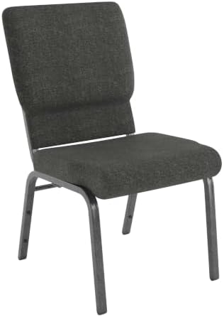 Dark Gray 18.5" W Stacking Church Chair, 4-Pack