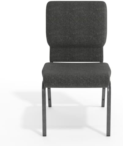 Dark Gray 18.5" W Stacking Church Chair, 4-Pack, alternate view 5