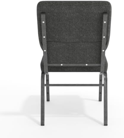 Dark Gray 18.5" W Stacking Church Chair, 4-Pack, alternate view 7