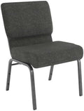 Dark Gray 21" W Stacking Church Chair, 4-Pack