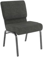 Dark Gray 21" W Stacking Church Chair, 4-Pack