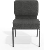 Dark Gray 21" W Stacking Church Chair, 4-Pack, alternate view 5