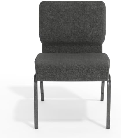 Dark Gray 21" W Stacking Church Chair, 4-Pack, alternate view 5
