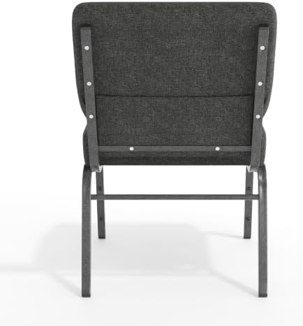 Dark Gray 21" W Stacking Church Chair, 4-Pack, alternate view 7
