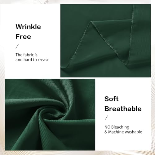 Dark Green Backdrop Curtains for Parties, Chiffon Photo Backdrop Drapes 2 Panels 5x10FT Sheer Outdoor Curtain, alternate view