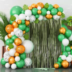 Dark Green Foil Fringe Backdrop Curtains, 3.3x8.2ft, 3 Pack in 3.3x8.2ft, alternate view 7