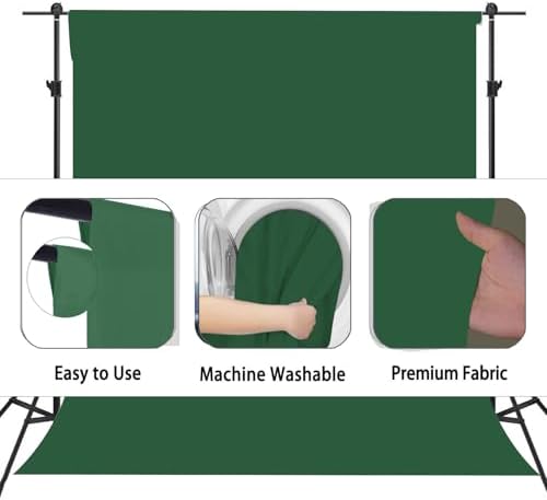 Dark Green Photography Backdrop for Photoshoot, Fabric 8x10ft in 8x10ft, alternate view 6