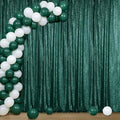 Dark Green Sequin Backdrop Curtain 4FTx8FT Glitter Dark Green Background Drapes Sparkle Photography Backdrop for