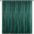 Dark Green Sequin Backdrop Curtain 8FTx8FT Glitter Dark Green Background Drapes Sparkle Photography Backdrop for