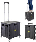 dbest Products Quik Cart 360 Collapsible Rolling Crate on Wheels - Black in Black