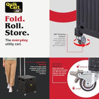 dbest Products Quik Cart 360 Collapsible Rolling Crate on Wheels - Black in Black, alternate view 5