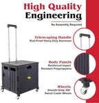 dbest Products Quik Cart 360 Collapsible Rolling Crate on Wheels - Black in Black, alternate view 6