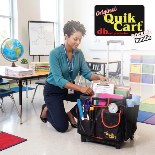 dbest Products Quik Cart Pockets Bundle - 25 Pocket - Black & Red, alternate view 2