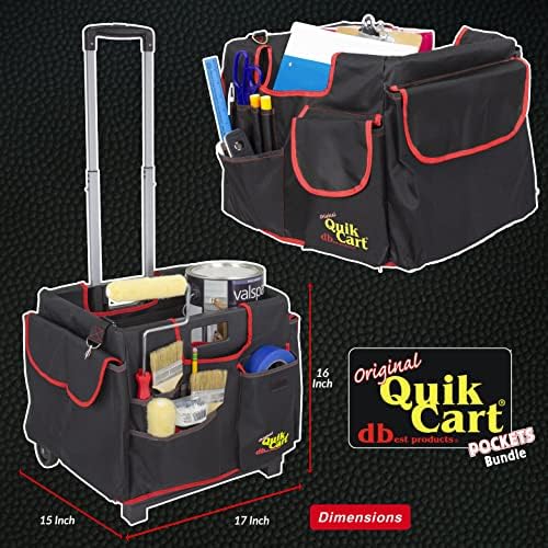 dbest Products Quik Cart Pockets Bundle - 25 Pocket - Black & Red, alternate view 3
