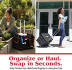 dbest Products Quik Cart Pockets Bundle - 25 Pocket - Black & Red, alternate view 6
