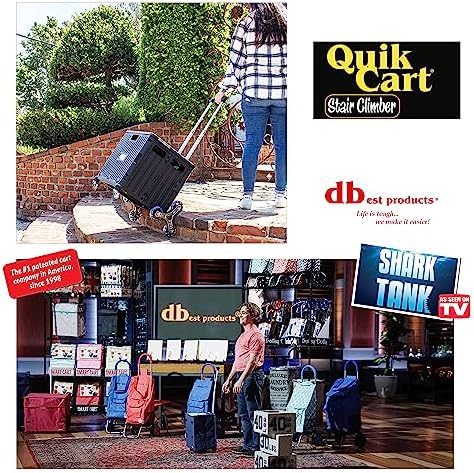 dbest Products Quik Cart Stair Climber Collapsible Rolling Crate - Black in Black, alternate view 6