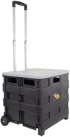 dbest Products Quik Cart Standard Collapsible Rolling Crate - Gray Lid