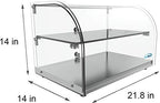 DC-2C 22" Commercial Countertop Bakery Display Case with Front Curved Glass and Rear Door - 1.5 cu. ft. in 22, alternate view