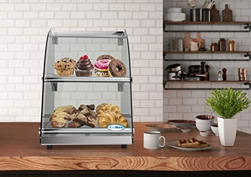 DC-2CN Bakery Display Case, 2.4 Cu. Ft - 2 Shelves in 14 in. - 2 Shelves in Black, alternate view 2