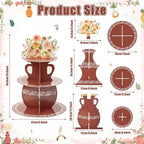 De Barro Mexicanos Cupcake Stand - 3 Tiered Birthday Decorations in Brown De Barro Mexicanos, alternate view 3