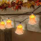 Decor Lights, 8.5FT Ghost String Lights with 10 White LED Ghost Lights, Plug in Fairy Lights for Patio Garden, alternate view