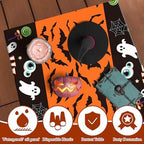 Decorations - 2 Pack Plastic Tablecloth for Halloween Party Decorations | Skeletons Bats Ghosts Pumpkin Table, alternate view