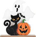 Decorations Indoor Wooden Black Cat Decor Ghost Table Sign Pumpkin Table Centerpieces Standing Tabletop