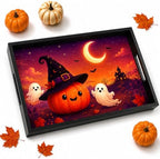 Decorations Serving Tray with Handles, 17 × 12 inch in 17 × 12 inch in Black